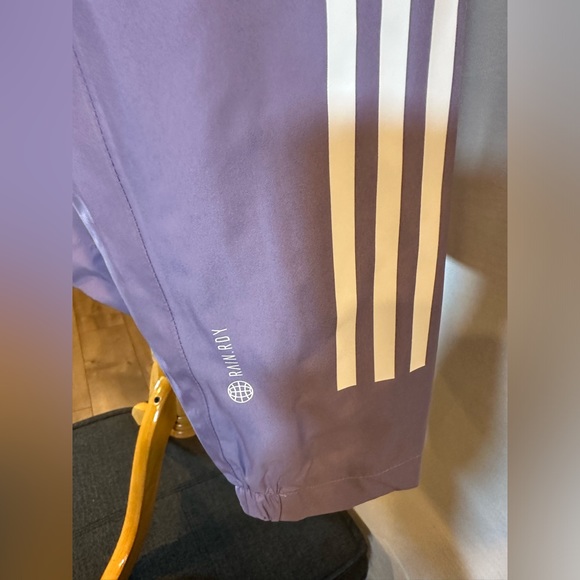 NWT! Adidas BSC 3-Stripes RAIN.RDY Jacket - Women's Size M H65760 Magic Lilac - Picture 9 of 14